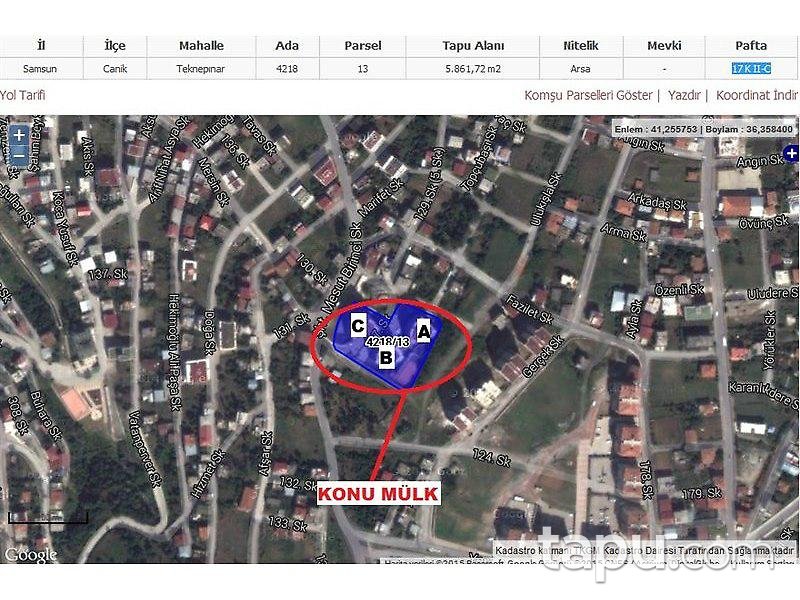 Samsun Canik'te 4+1 Çatı Dubleksi