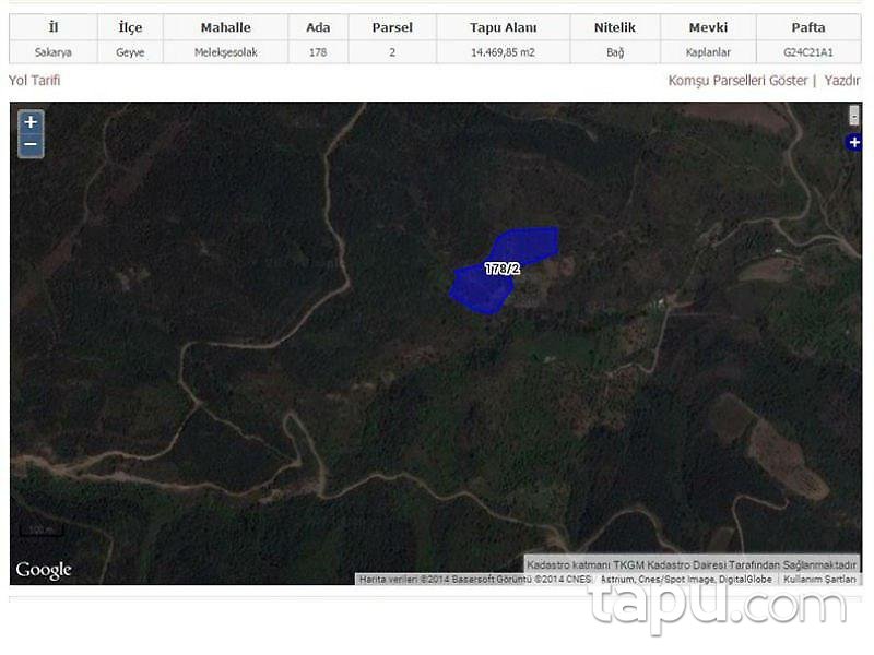 Sakarya Geyve'de Tarıma Elverişli Bağ