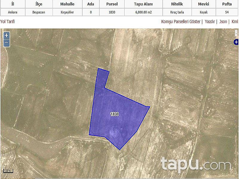 Ankara Beypazarı İlçesi'nde Tarla
