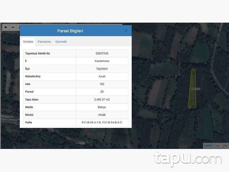 Kastamonu Taşköprü'de 8.550 m2 4 Adet Tarla