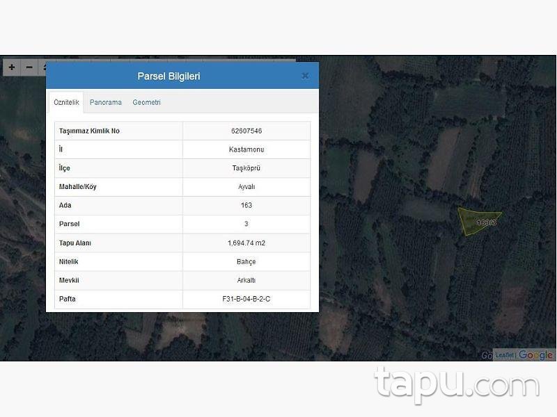 Kastamonu Taşköprü'de 8.550 m2 4 Adet Tarla