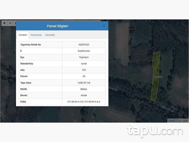 Kastamonu Taşköprü'de 8.550 m2 4 Adet Tarla