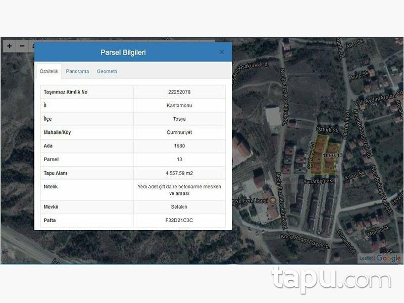 Kastamonu Tosya Bahçelievler'de 387 m2 5+3 Natamam Tripleks