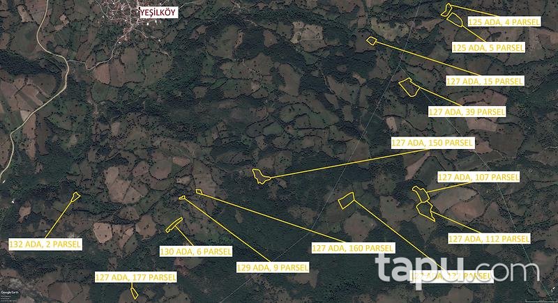 Çanakkale Yenice Yeşilköy Köyü'nde Toplam 91.736 m2 17 Tarla