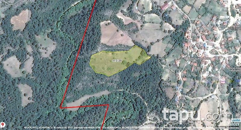 Çanakkale Yenice Ballıçay Köyü'nde 15.106 m2 Tarla