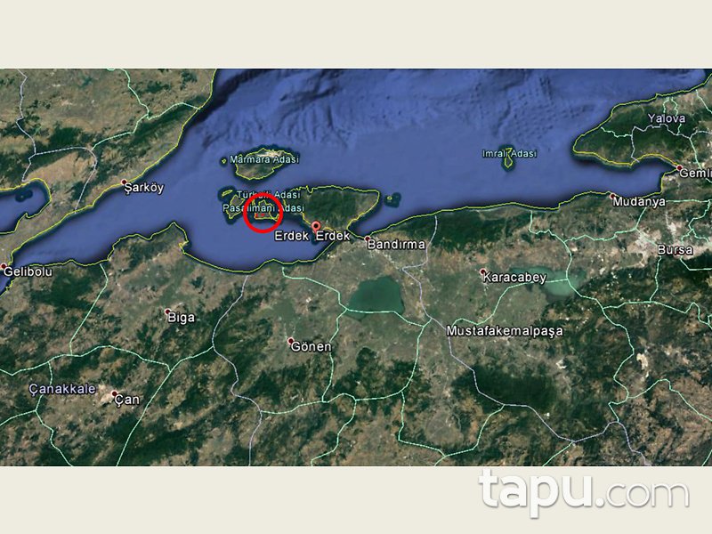 Balıkesir Erdek Paşalimanı Adasında 295.607 m2 Arsa