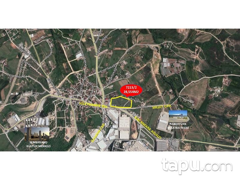 İstanbul Tuzla Tepeören Mahallesinde 28554 m2 Ticaret Konut ve İlköğretim İmarlı Arsa