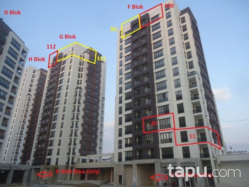 Bilecik Merkez Bahçelievler Mahallesi Cemre Yaşam Sitesinde 45 m2 1+1 Daire