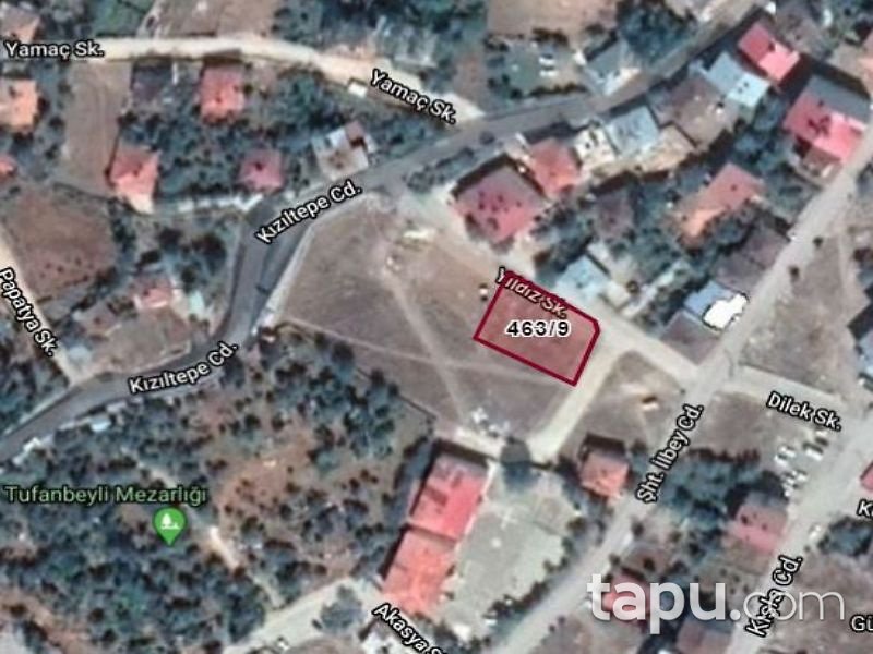 Adana Tufanbeyli Cumhuriyet Mahallesinde 732 m2 İmarlı Arsa