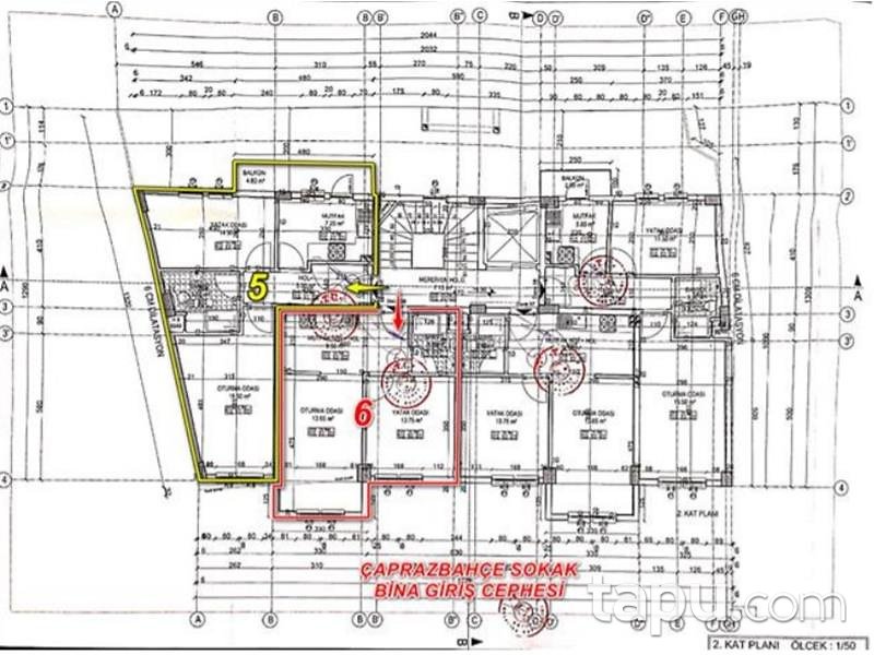 Kütahya Merkez Mecidiye Mahallesinde 1+1 57 m2 Daire