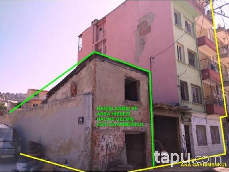 İzmir Konak Oğuzlar Mahallesinde Hisseli 4 Katlı Apartman ve Arsası
