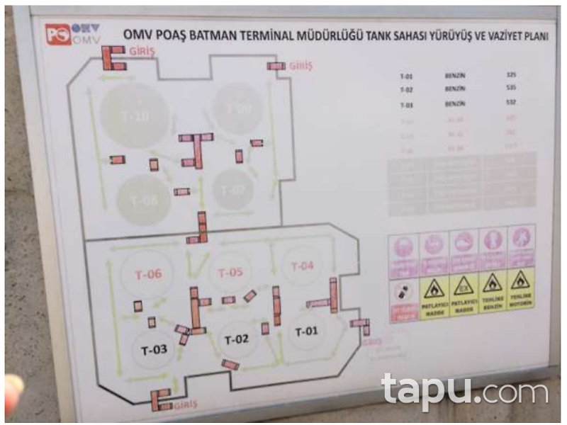 Batman Tilmis Köyünde 18.912 m2 Akaryakıt Depolama Tesisi Tankları