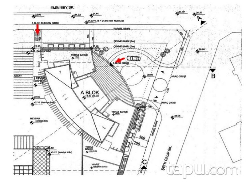 Koşuyolu Elysium Elit Projesinde 53 m Cepheli 1036 m2 Dükkan