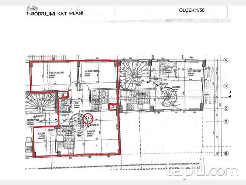 İstanbul Beyoğlu Çukur Mahallesinde 2+1 63m2 Daire