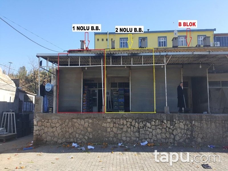 Mardin Artuklu Yenişehir Mahallesinde Sebze Halinde 46 m2 Depolu Dükkan