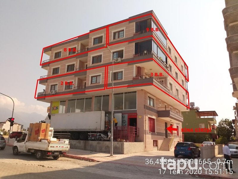 Hatay Arsuz Gözcüler Mahallesi'nde İskanlı 3+1 Daire