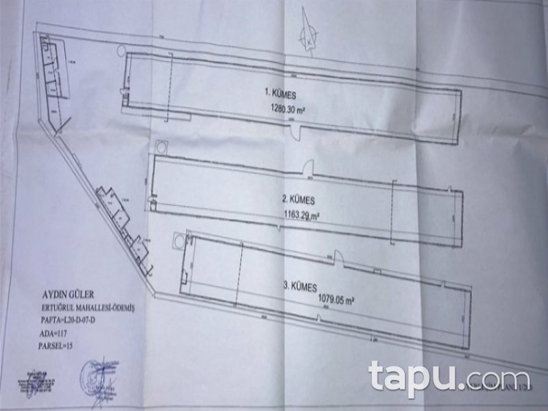 İzmir Ödemiş Ertuğrul Mahallesi'nde 8247 m2 Tavuk Çiftliği ve Arsası