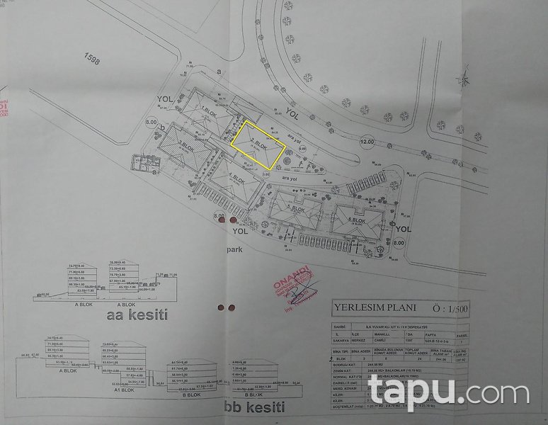Sakarya Adapazarı 15 Temmuz Camii Mahallesi'nde 3+1 120 m2 Daire