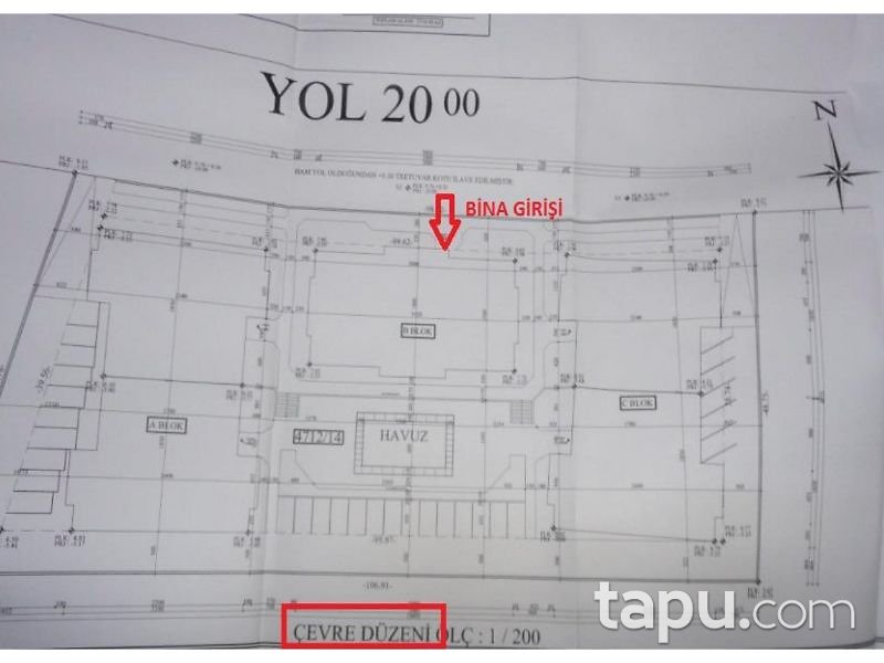 Derince Yenikent Mahallesi Ekin Sitesinde 3+1 125 m2 Daire
