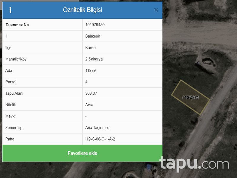 Balıkesir Karesi 2.Sakarya Mahallesi'nde 141 m2 Konut İmarlı Hisseli Arsa
