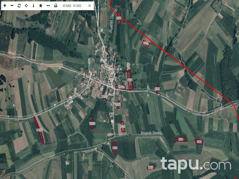 Sakarya Söğütlü İmamlar Mahallesi'nde 847 m2 Hisseli Tarla