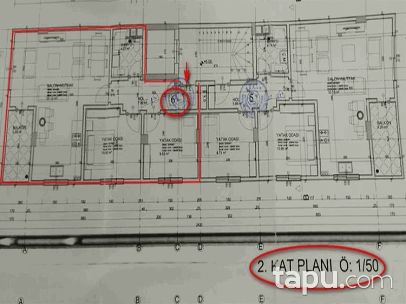 Ordu Altınordu Cumhuriyet Mahallesi'nde 2+1 78 m2 İskanlı Daire