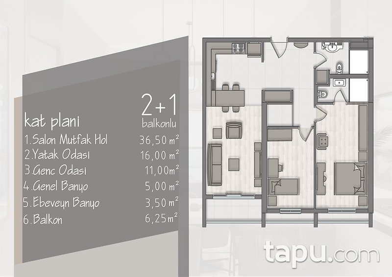 Vema Tuzla'da Manzaralı Yatırıma Uygun 2+1 Daireler