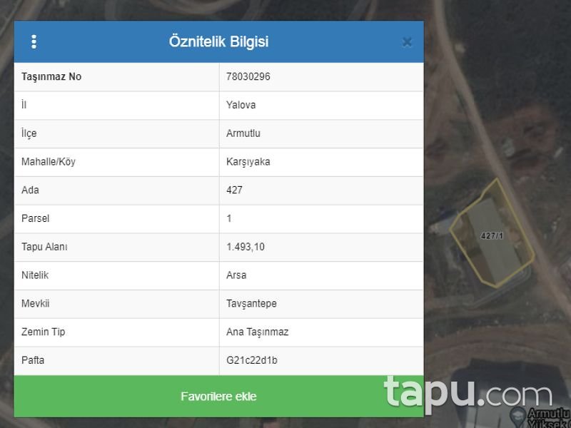 Armutlu'da Deniz Manzaralı Prefabrik Ev ve Ticaret İmarlı Arsa