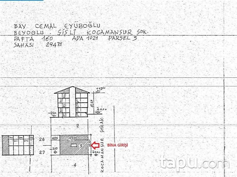 İstanbul Şişli Merkez Mahallesi'nde 2+1 Kiracılı Daire
