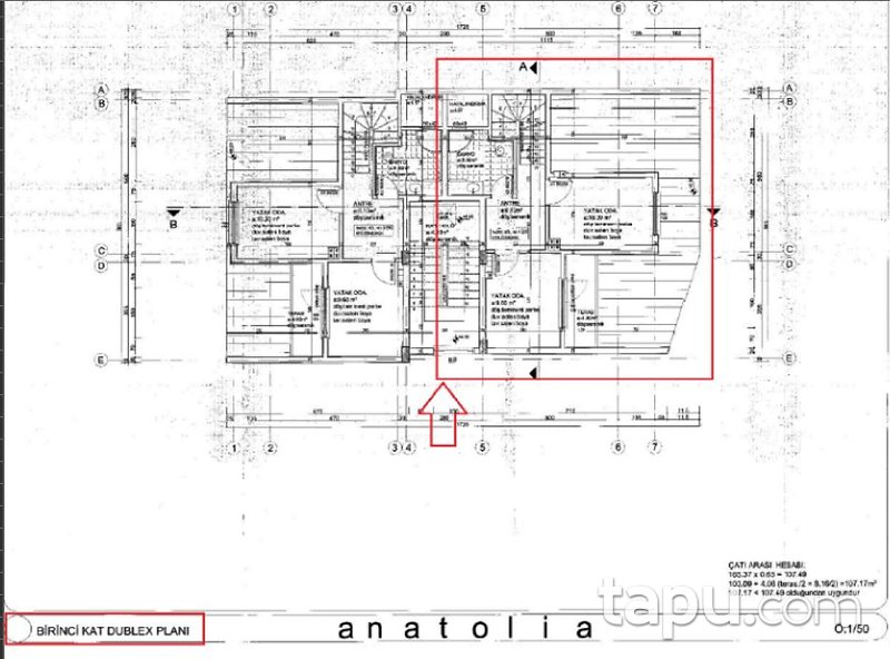 Konya Meram Aşkan Mahallesi'nde 117 m2 Dubleks Daire