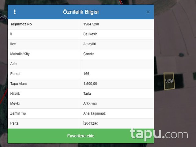 Balıkesir Altıeylül Çandır Mahallesi'nde 12 Adet Tarla