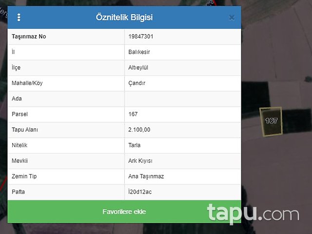 Balıkesir Altıeylül Çandır Mahallesi'nde 12 Adet Tarla