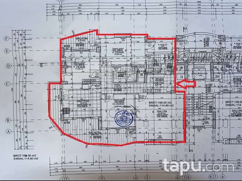 Mersin Mezitli Sunay Konutları'nda 3+1 138 m2 Daire (1511)