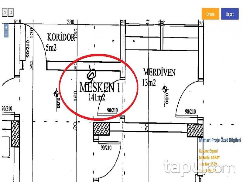 Diyarbakır Ergani Saray Mahallesi'nde 3+1 Daire