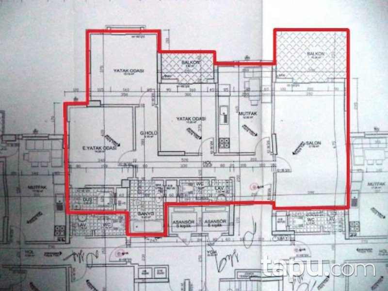 Samsun Atakum Gardenya Sitesi'nde 3+1 133 m2 Daire