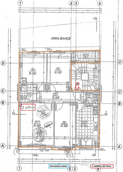Eskişehir Tepebaşı Ertuğrulgazi Mahallesi'nde 3+1 İskanlı Daire