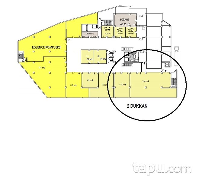Eskule Outlet AVM İçinde 449 m2 Kiracılı Fırsat Dükkan