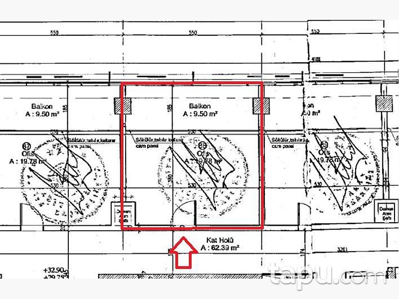 Kağıthane Nef Office 09'da 33 m2 Ofis