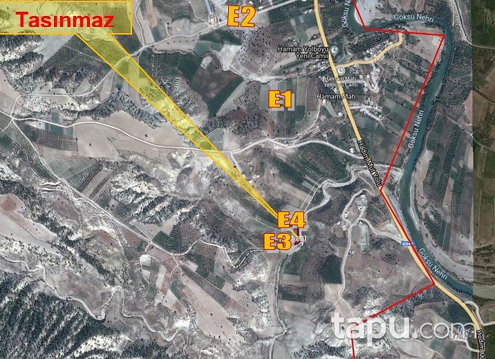 Mersin Hamam Mahallesi'nde 336 m2 Tarla