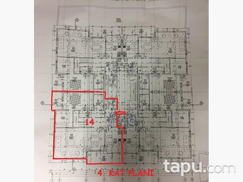 Bolu Merkezde 185 m2 4+1 Dubleks Daire