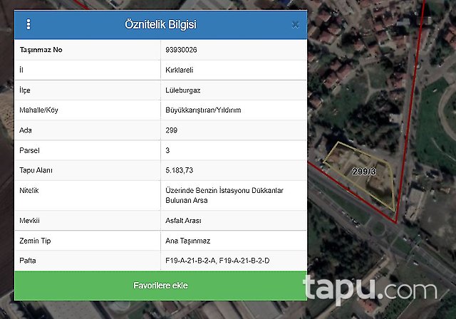 Kırklareli Lüleburgaz'da Yatırıma Uygun Benzin İstasyonu ve Otel