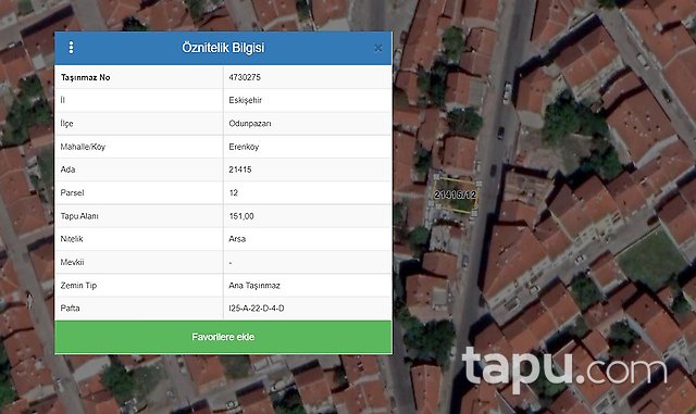 Eskişehir Odunpazarı Mamuca Mahallesi'nde Hisseli Tek Katlı Ev ve Arsası