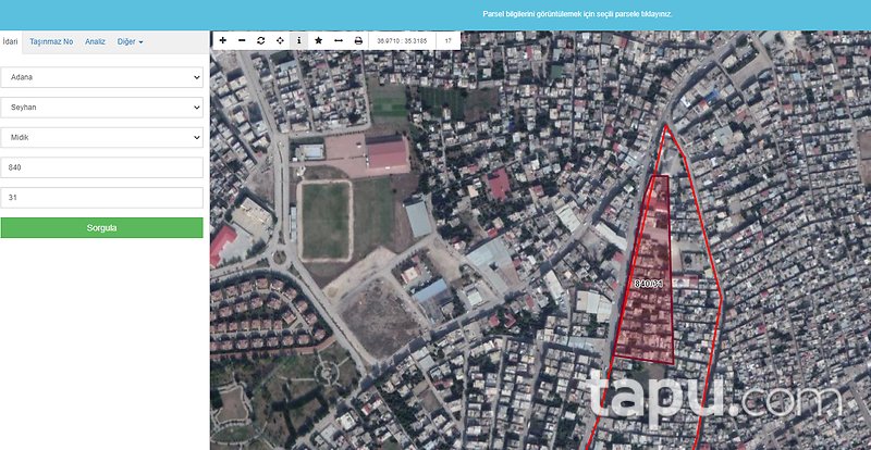 Adana Seyhan Bey Mahallesi'nde Hisseli Arazi (442)