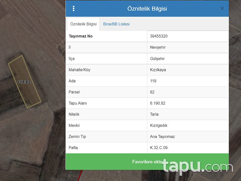 Nevşehir Gülşehir Kızılkaya Köyü'nde 6 Dönüm Yatırımlık Tarla