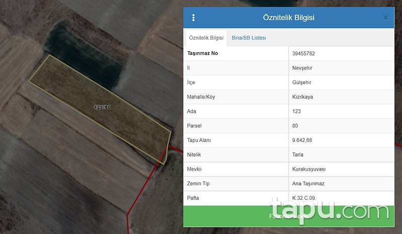 Nevşehir Gülşehir Kızılkaya Köyü'nde 9 Dönüm Yatırımlık Tarla