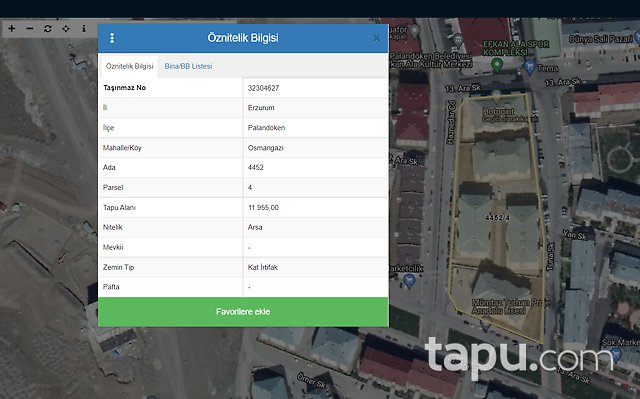 Erzurum Palandöken Zafer Sitesi'nde 3+1 Daire