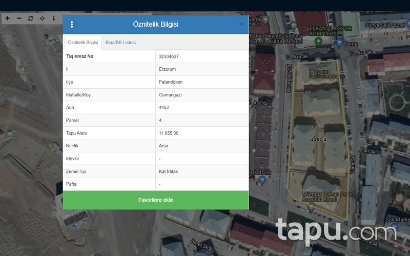 Erzurum Palandöken Zafer Sitesi'nde 3+1 Daire