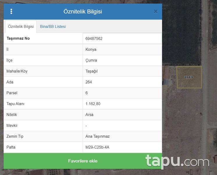 Konya Çumra'da Gelişme Alanı İçerisinde Konut İmarlı Arsa