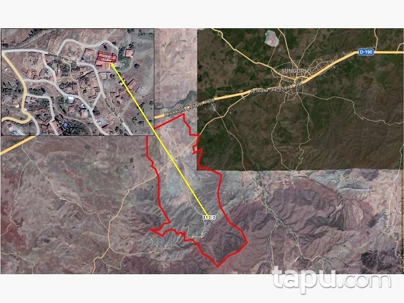 Çorum Sungurlu Derekışla Köyü'nde 225 m2 İmarlı Arsa