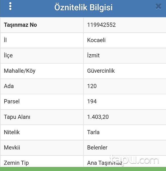 İzmit Akmeşe Otoyol Gişelerine Yakın Tarla